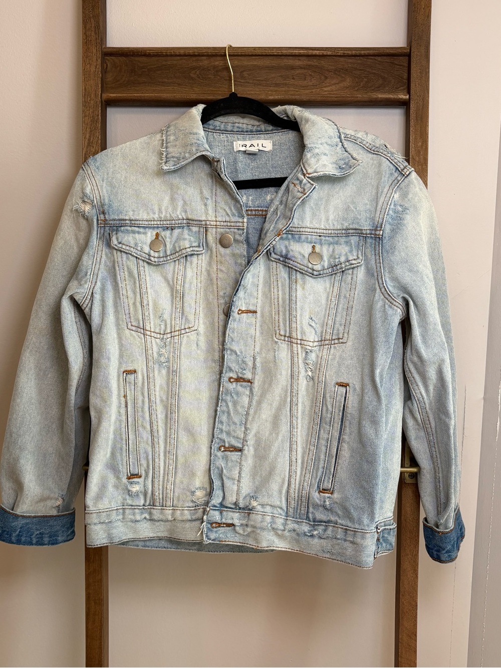 The Rail Light Blue Distressed Denim Jacket